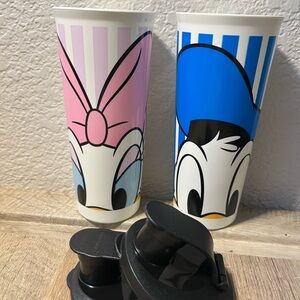 Tupperware Daisy and Donald Tumbler with flip top seal